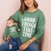 Next Maternity Mother And Baby Matching Cotton Sweatshirt Set -Fashion Women A86 836s