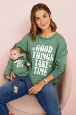 Next Maternity Mother And Baby Matching Cotton Sweatshirt Set