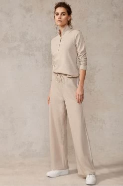 Mint Velvet Jacquard Wide Leg Trousers