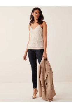 Next Tan Brown Faux Leather Blazer -Fashion Women A87 895s3