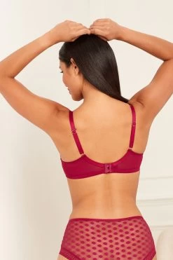 Next Navy Blue/Red Spot Mesh Bras 2 Pack -Fashion Women A89 211s3