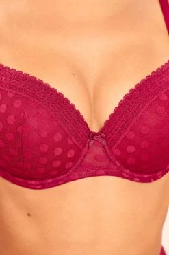 Next Navy Blue/Red Spot Mesh Bras 2 Pack -Fashion Women A89 211s5