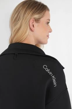 Calvin Klein Golf Black Relax Full Zip Cropped Mid Layer Jumper -Fashion Women A94690s4