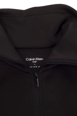 Calvin Klein Golf Black Relax Full Zip Cropped Mid Layer Jumper -Fashion Women A94690s8