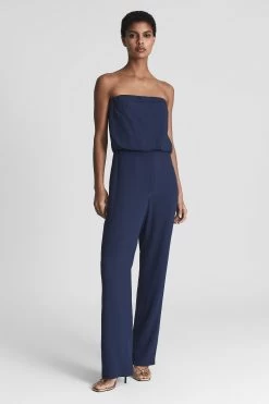 Reiss Janine Bandeau Wide Leg Jumpsuit