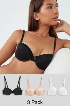 Next Black/White/Nude Cotton Bras 5 Pack