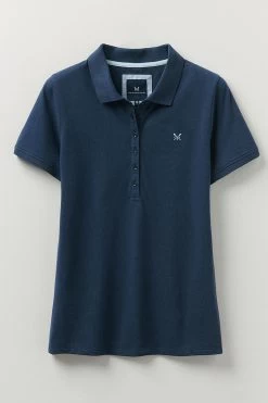 Crew Clothing Company Blue Cotton Polo Shirt -Fashion Women A99426s5