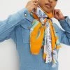Next Blue/Orange Floral Lightweight Scarf -Fashion Women C07552s