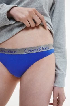 Calvin Klein Blue Radiant Cotton Thongs -Fashion Women C07680s3