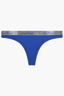 Calvin Klein Blue Radiant Cotton Thongs -Fashion Women C07680s4