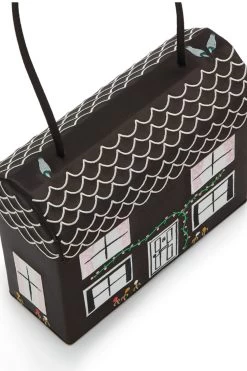 Lulu Guinness Black No.8 Portobello House Bag -Fashion Women C10 184s4