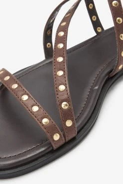 Next Forever Comfort® Leather Strappy Studded Flat Sandals -Fashion Women C10594s6