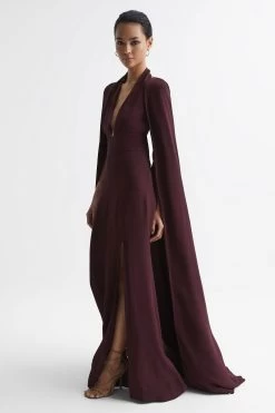 Reiss Grace Maxi Dress With Cape