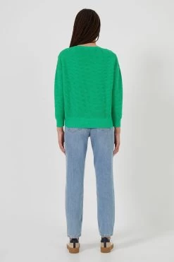 French Connection Green Mozart Round Neck Jumper -Fashion Women C13268s2