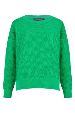 French Connection Green Mozart Round Neck Jumper -Fashion Women C13268s4