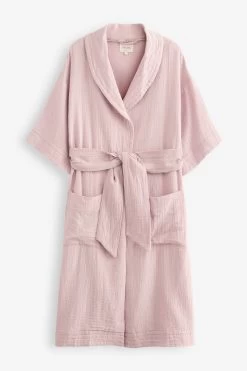 Next Lightweight Cotton Crinkle Robe -Fashion Women C14 948s5