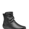 Hotter Black Whisper Wide Fit Zip-Fastening Ankle Boots -Fashion Women C18922s