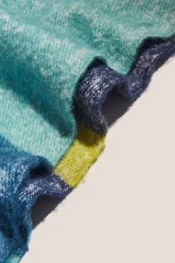 White Stuff Blue Suki Brushed Colourblock Scarf -Fashion Women C20863s4