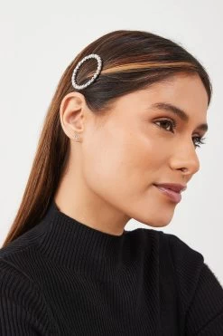 Next Silver Tone Recycled Metal Pearl And Sparkle Hair Grip