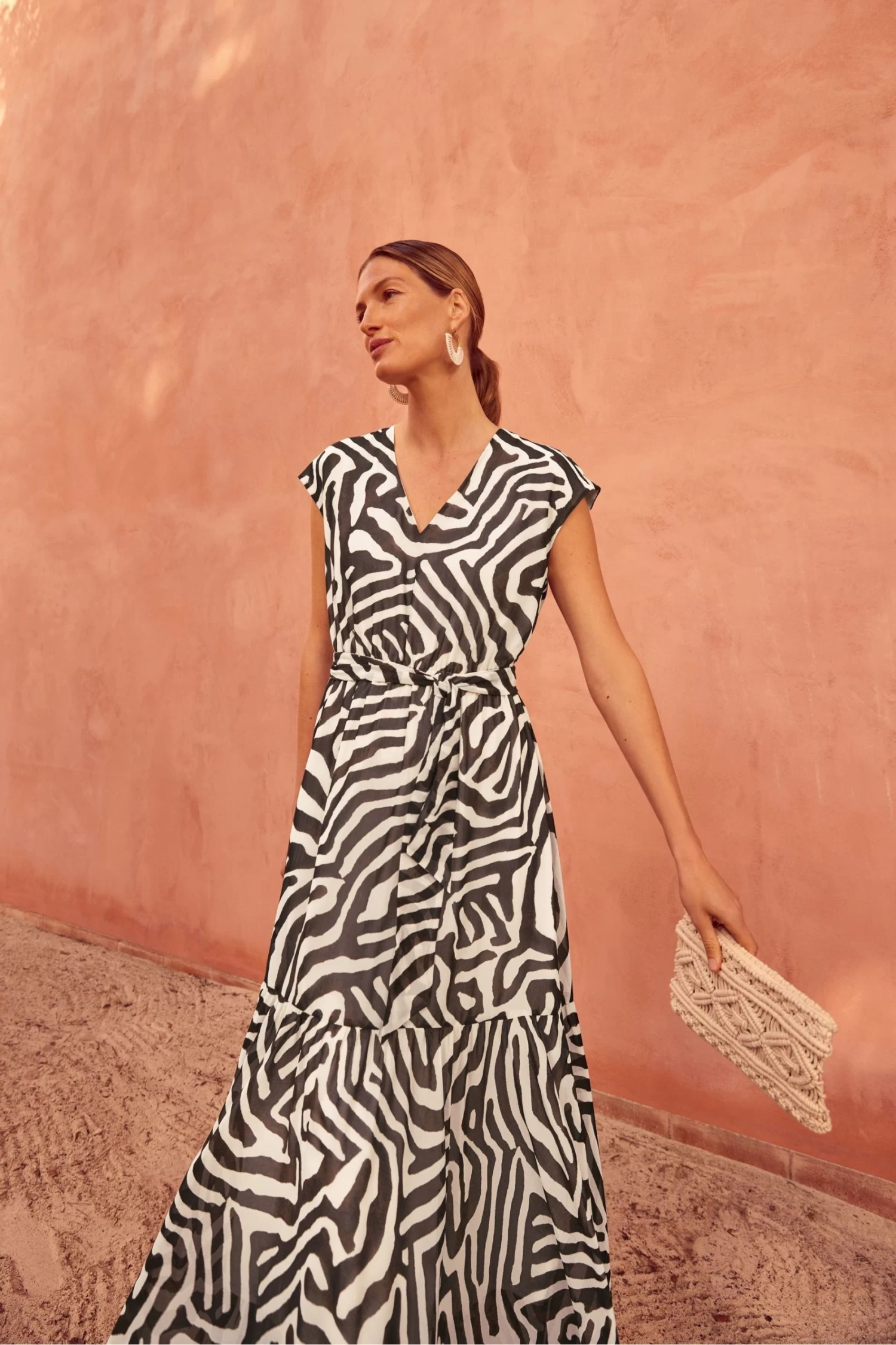 Phase Eight Zalaya Natural Multi Zebra Maxi Dress 3 Phase Eight Zalaya Natural Multi Zebra Maxi Dress