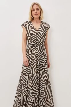 Phase Eight Zalaya Natural Multi Zebra Maxi Dress 15 Phase Eight Zalaya Natural Multi Zebra Maxi Dress -Fashion Women C21926s5