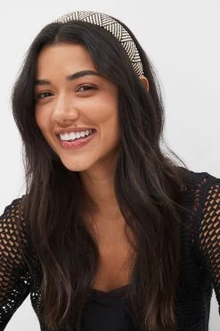 Next Monochrome Raffia Structured Headband