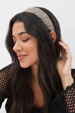 Next Monochrome Raffia Structured Headband -Fashion Women C22241s3