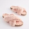 Pink Mr Fox Scion At Next Cork Crossover Slippers -Fashion Women C23946s
