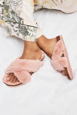 Pink Mr Fox Scion At Next Cork Crossover Slippers -Fashion Women C23946s2