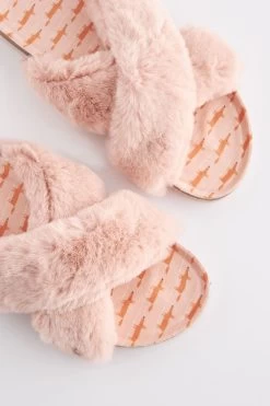 Pink Mr Fox Scion At Next Cork Crossover Slippers -Fashion Women C23946s5