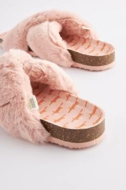 Pink Mr Fox Scion At Next Cork Crossover Slippers -Fashion Women C23946s6