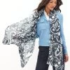 Next Navy Blue Floral Lightweight Scarf -Fashion Women C25323s