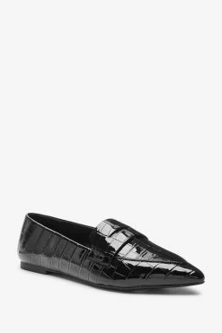 Next Black Forever Comfort® Pointed Toe Loafers -Fashion Women C25427s3