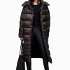 AllSaints Allana Leo Green Puffer Coat -Fashion Women C25844s