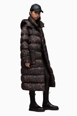 AllSaints Allana Leo Green Puffer Coat -Fashion Women C25844s3