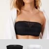 Next Black/White Geometric Lace Strapless Bandeau Bras 2 Pack