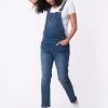Seraphine Blue Mid Wash Maternity Denim Dungarees -Fashion Women C28030s