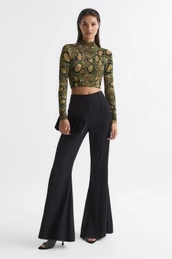 Reiss Farah Snake Print Knitted Top -Fashion Women C30 020s6