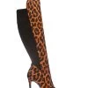 Moda In Pelle Piping Detail Over The Knee Long Suede Boots -Fashion Women C31738s