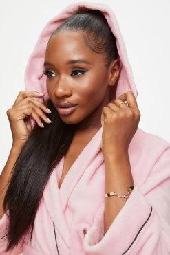 Ann Summers Pink Signature Sparkle Soft Fluffy Robe -Fashion Women C32530s4
