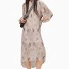AllSaints Pink Cora Yorik Maxi Dress -Fashion Women C32813s