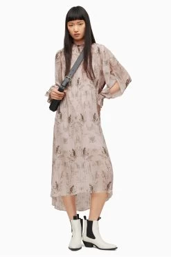 AllSaints Pink Cora Yorik Maxi Dress