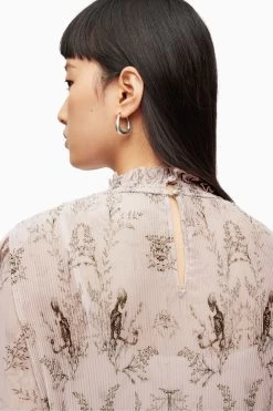 AllSaints Pink Cora Yorik Maxi Dress -Fashion Women C32813s6