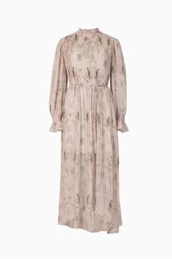 AllSaints Pink Cora Yorik Maxi Dress -Fashion Women C32813s8