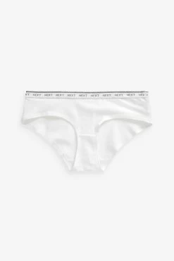 Next Cotton Rich Logo Knickers 4 Pack -Fashion Women C36573s5