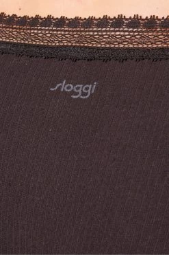 Sloggi Ribbed Black Hipster Briefs 2 Pack -Fashion Women C37034s7