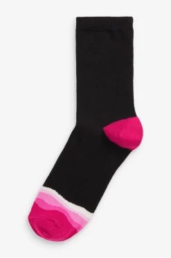 Next Black/Ombre Ankle Socks 5 Pack -Fashion Women C42183s5