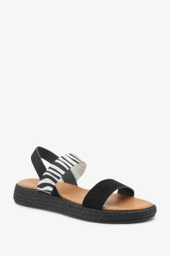 Next Forever Comfort® Leather Elastic Strap Wedge Sandals -Fashion Women C42967s4