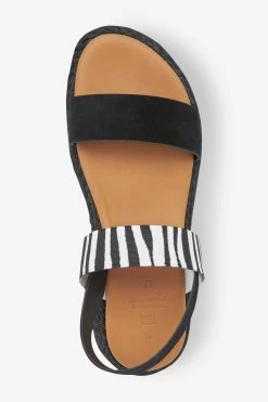 Next Forever Comfort® Leather Elastic Strap Wedge Sandals -Fashion Women C42967s5