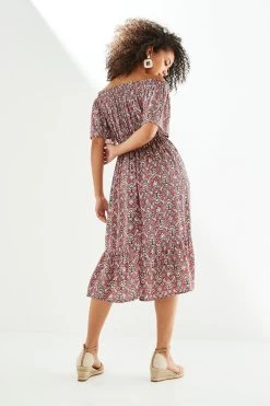 Next Off Shoulder Midi Summer Dress -Fashion Women C43 925s3